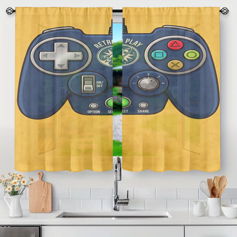 Retro Gaming Youtube - Gaming Controller Gordijnpaneel Retro Video Game