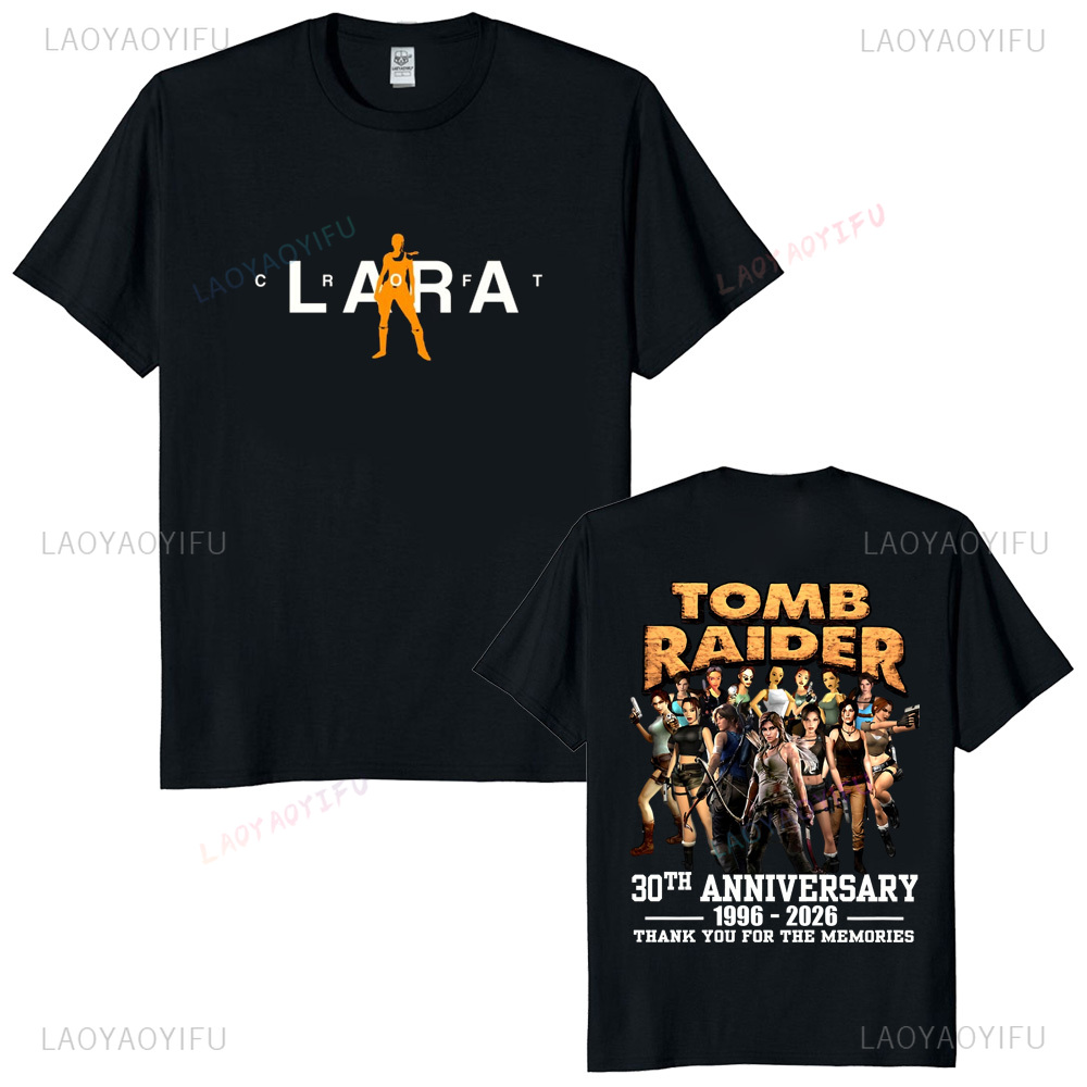 Retro Gaming T Shirt - Tomb Raider 30e verjaardag Unisex Vintage