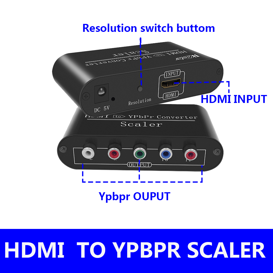 Scart To Hdmi - 1080P HDMI naar component Ypbpr RGB