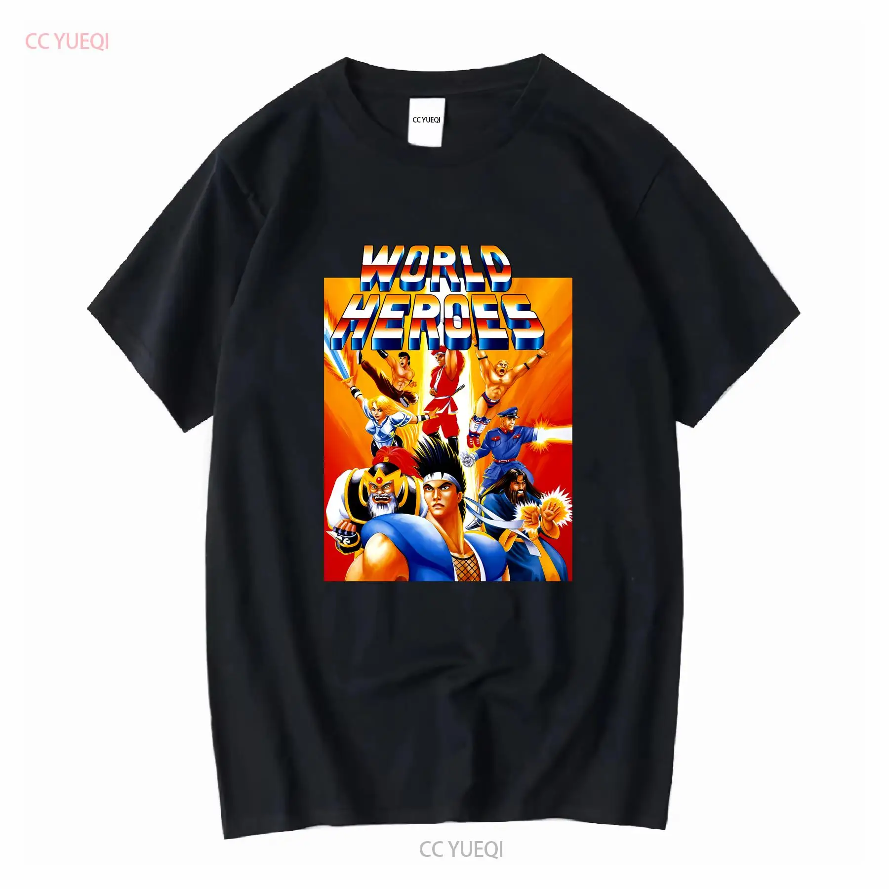 Retro Gaming T Shirt - World Heroes Klassiek NEO GEO Videogame