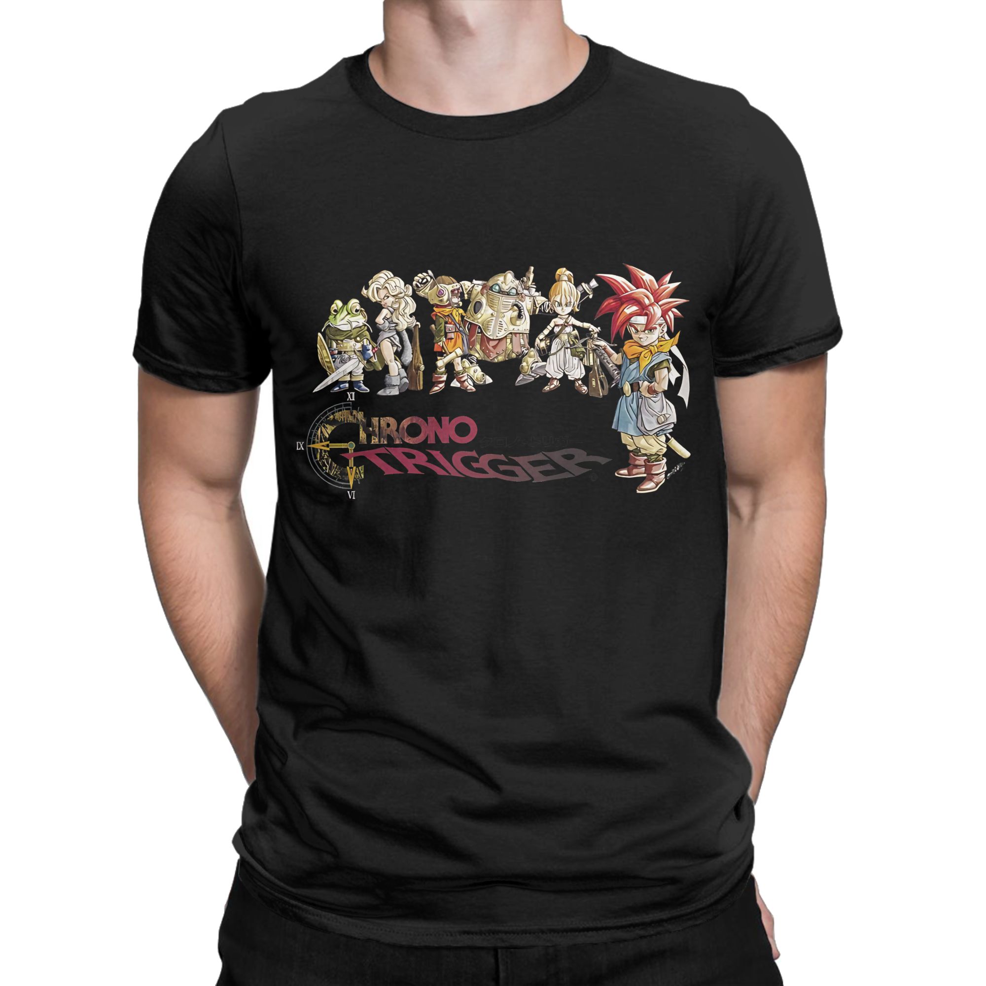 Retro Gaming T Shirt - Chrono Trigger-logo Grappig grafisch 100% katoenen