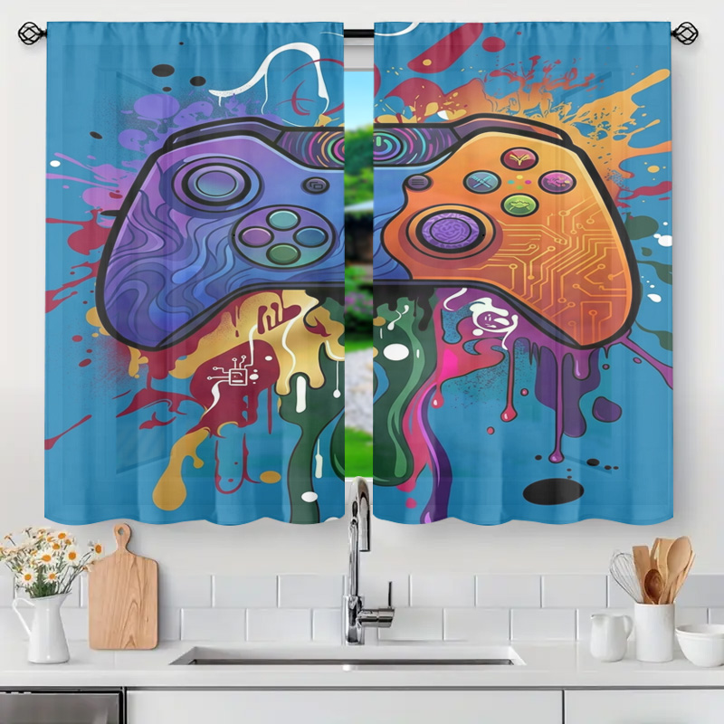 Retro Gaming Youtube - Retro Gaming Gordijn Videogame Decor Controller