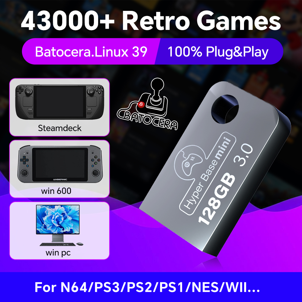 Retro Gaming N64 - Batocera 128G Usb Flash Drive Voor