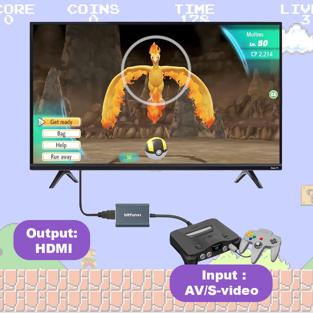 Bitfunx 720P Svideo/AV naar HD - Retro Gaming N64 recensie en prijs