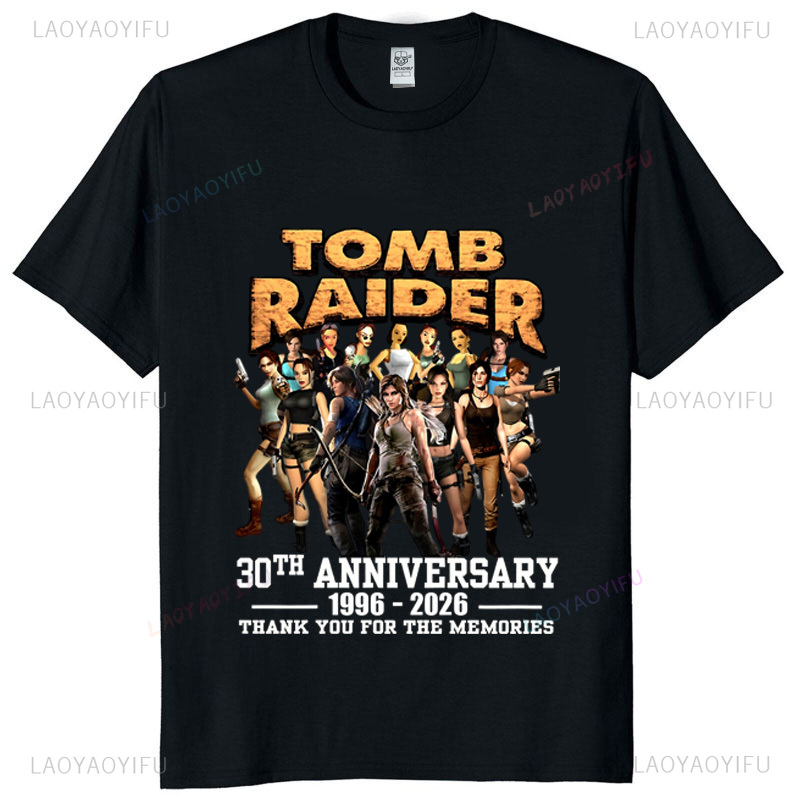 Tomb Raider 30e verjaardag Uni - Retro Gaming T Shirt recensie en prijs