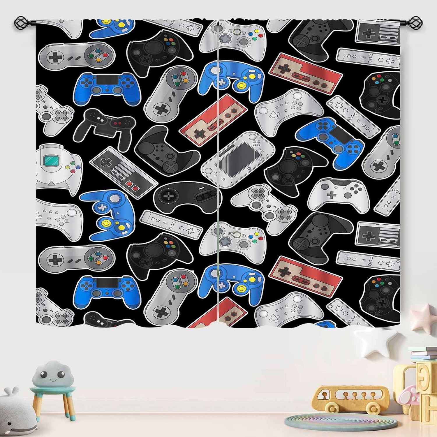 Retro Controllers-gordijnen –  - Retro Gaming Youtube recensie en prijs