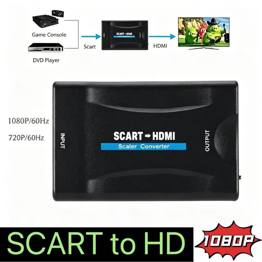 Full HD 1080P SCART naar HDMI- - Scart To Hdmi recensie en prijs